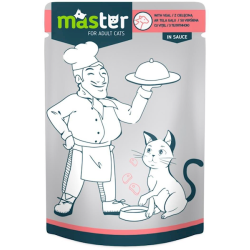 MASTER Saszetka dla kota z cielęciną 80g